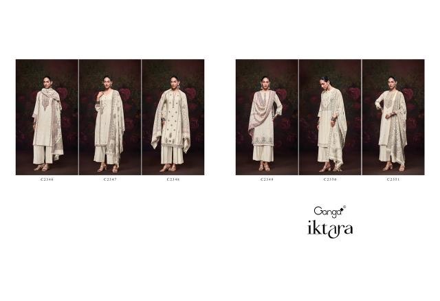 Ganga iktara dress material designs in pune city wholesale shop